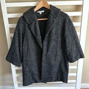 Cabi Womens Speckled White Coat Jacket Size XS